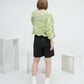 2way shirring blouse (green) *JP