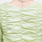 2way shirring blouse (green) *JP