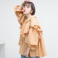 wide ruffle collar blouse (apricot) *JP