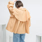 wide ruffle collar blouse (apricot) *JP