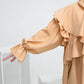 wide ruffle collar blouse (apricot) *JP