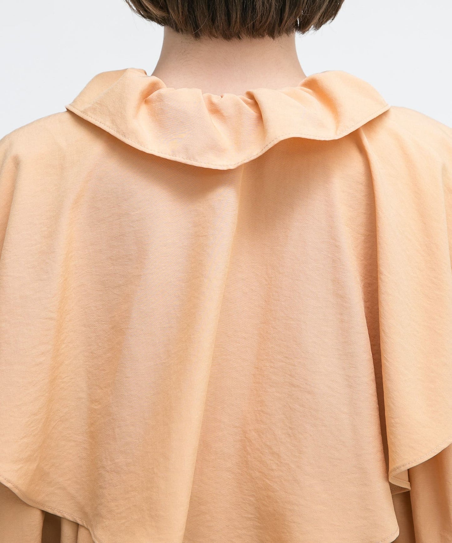 wide ruffle collar blouse (apricot) *JP