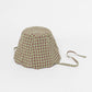 check ribbon bucket hat (green) *JP