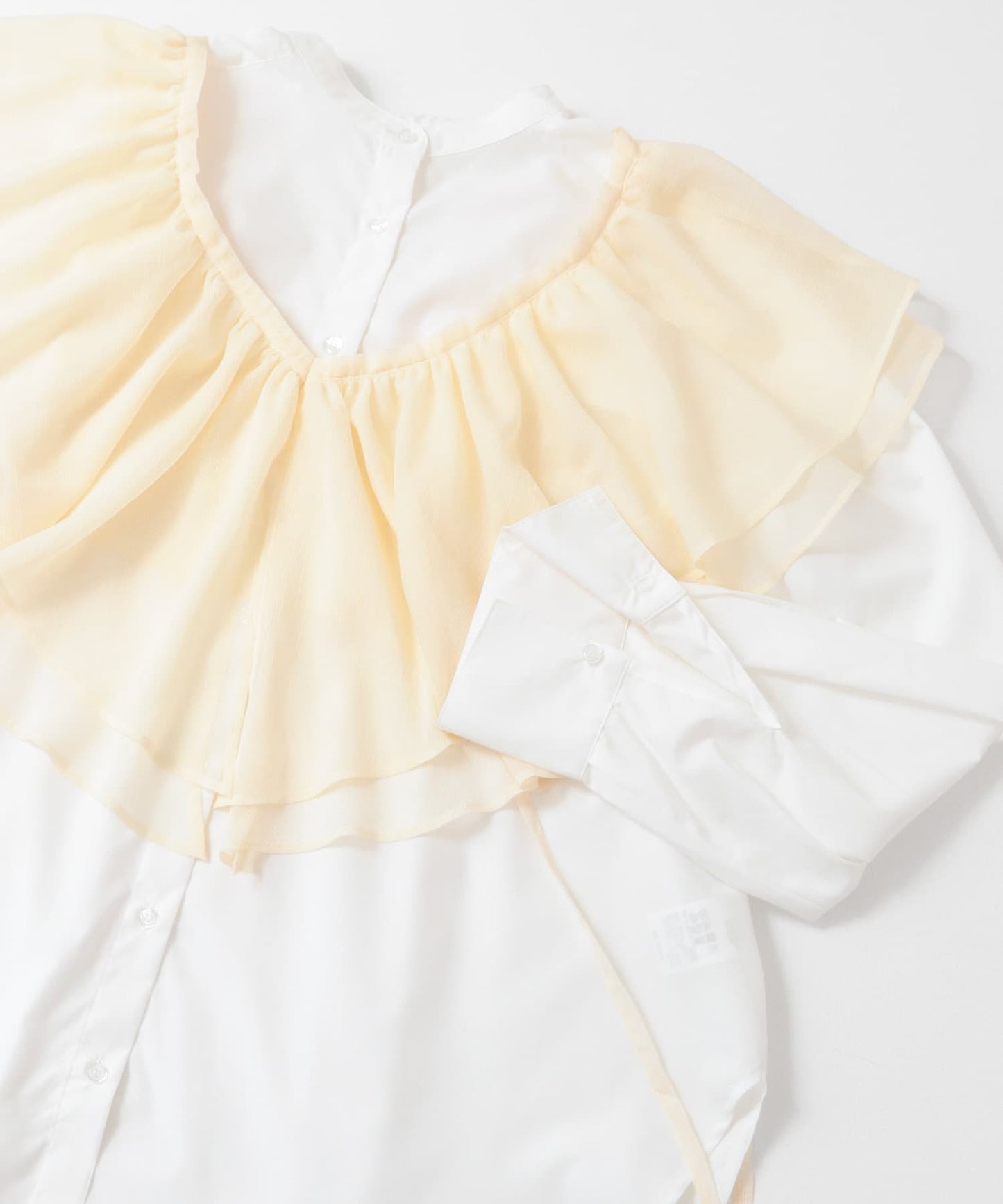 frill shirt set (ivory) *JP