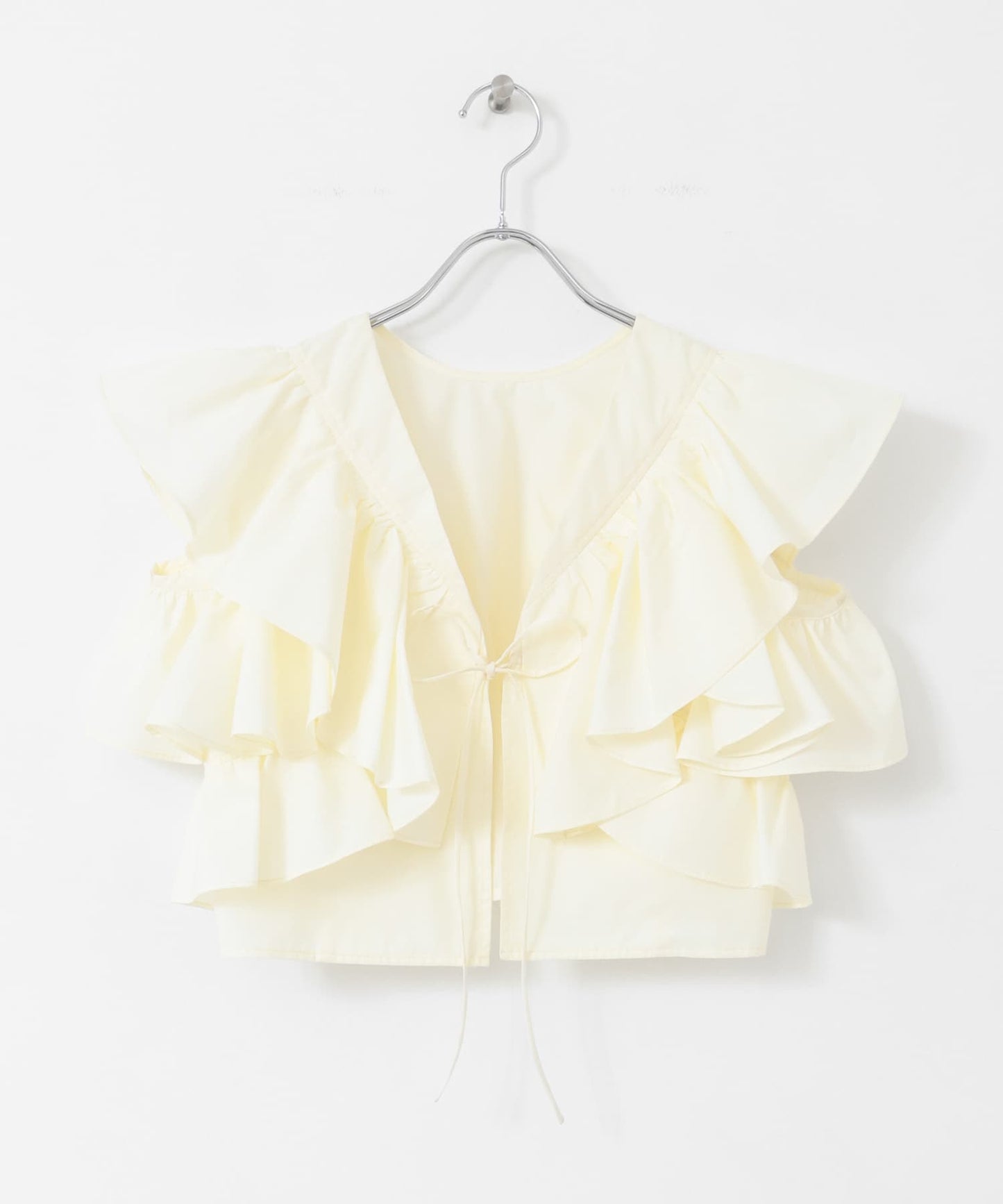 multi-way ruffle blouse (white) *JP