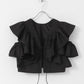 multi-way ruffle blouse (black) *JP