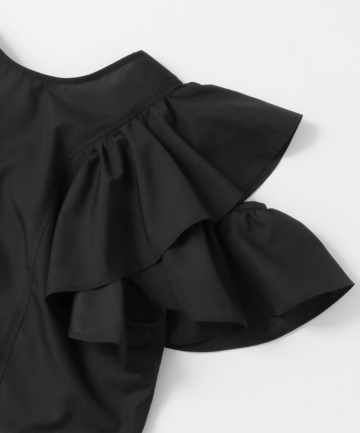 multi-way ruffle blouse (black) *JP