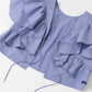 multi-way ruffle blouse (lilac blue) *JP