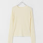 rib sheer top (ivory) *JP