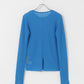 rib sheer top (blue) *JP