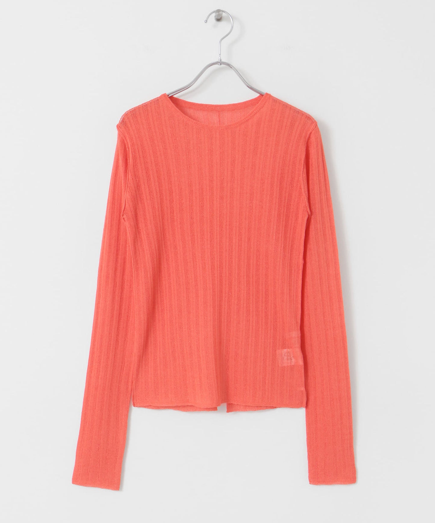 rib sheer top (orange) *JP