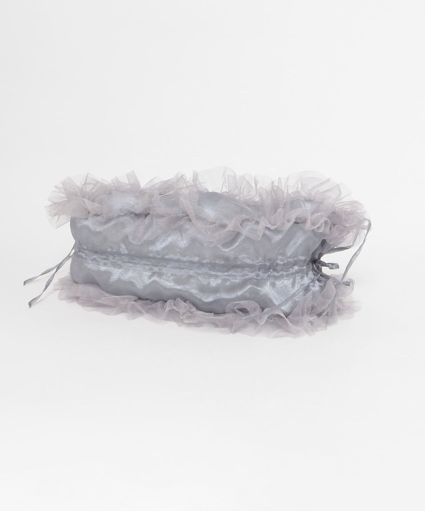 frilled tulle bag (grey) *JP