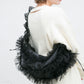 frilled tulle bag (black) *JP