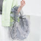 frilled tulle bag (grey) *JP