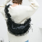 frilled tulle bag (black) *JP