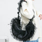 frilled tulle bag (black) *JP