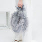 frilled tulle bag (grey) *JP