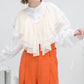 frill shirt set (ivory) *JP