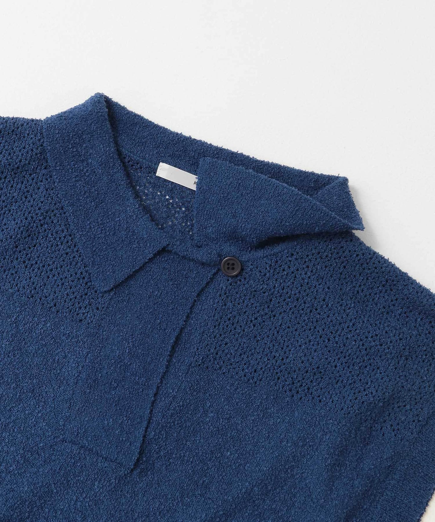 sleeveless polo knit (blue) *JP