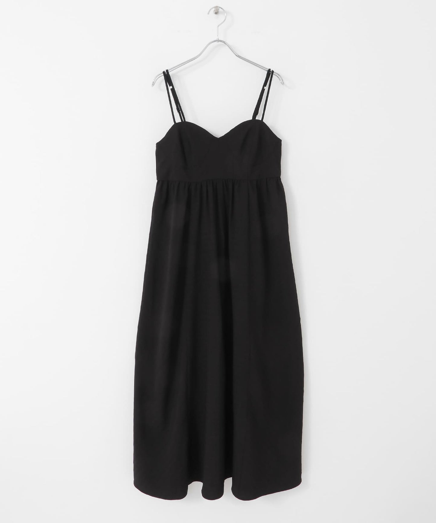 switching maxi cami dress (black) *JP