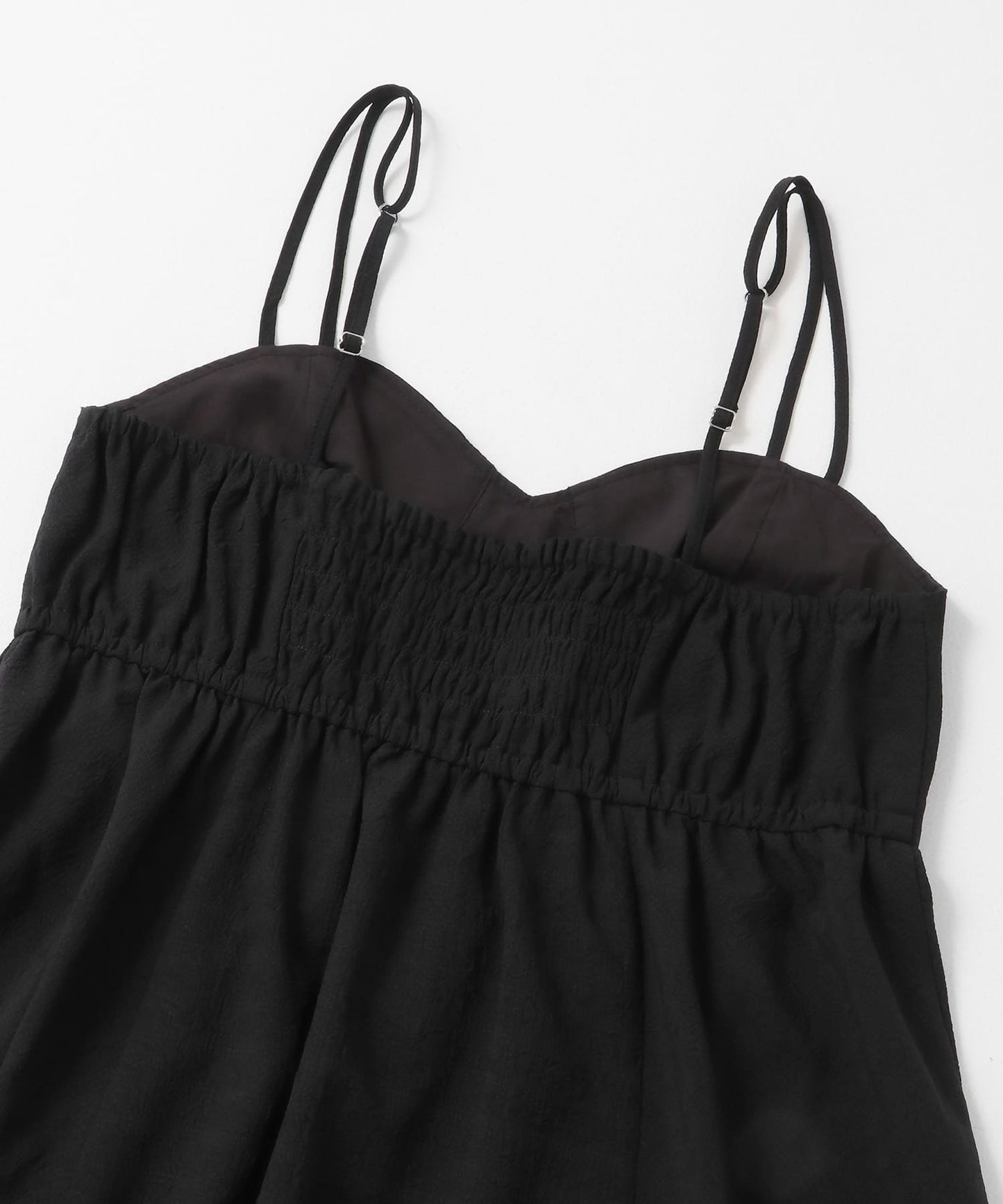 switching maxi cami dress (black) *JP