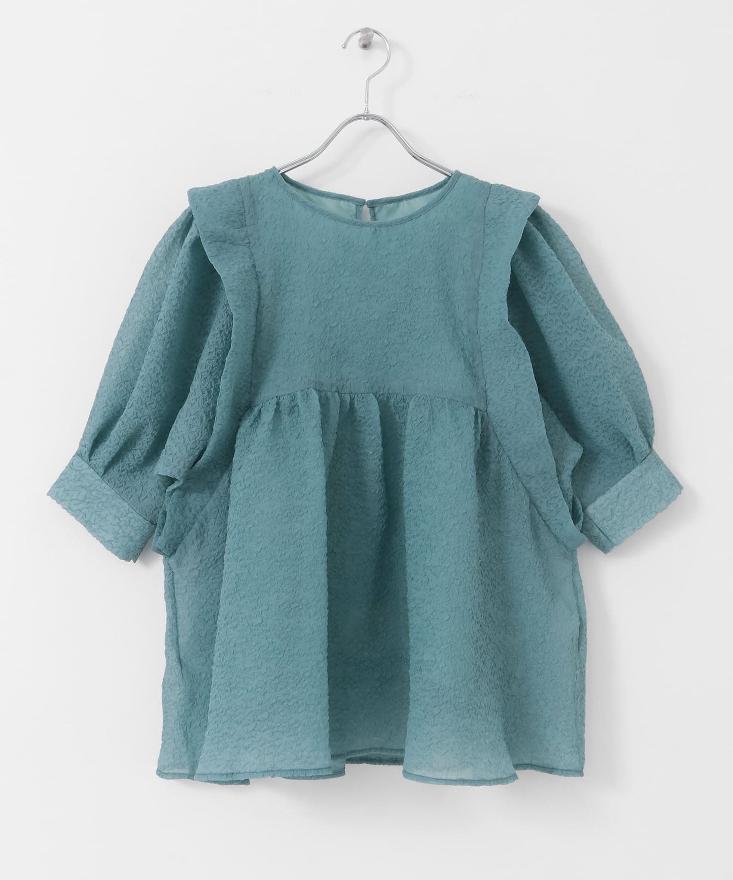 sheer boucle blouse (blue) *JP