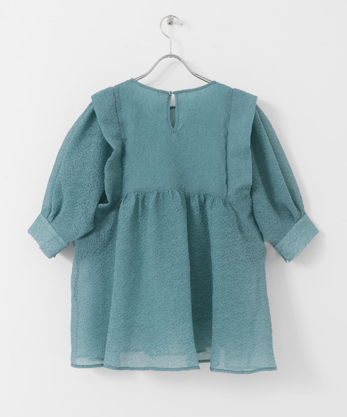 sheer boucle blouse (blue) *JP