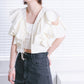 multi-way ruffle blouse (white) *JP