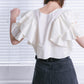 multi-way ruffle blouse (white) *JP