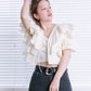 multi-way ruffle blouse (white) *JP