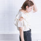 multi-way ruffle blouse (white) *JP