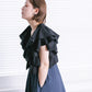 multi-way ruffle blouse (black) *JP