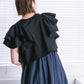 multi-way ruffle blouse (black) *JP