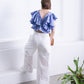 multi-way ruffle blouse (lilac blue) *JP