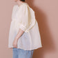 sheer boucle blouse (ivory) *JP