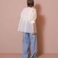 sheer boucle blouse (ivory) *JP