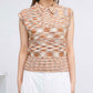 sleeveless polo knit (orange mix) *JP