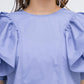 multi-way ruffle blouse (lilac blue) *JP