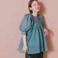 sheer boucle blouse (blue) *JP