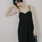 switching maxi cami dress (black) *JP