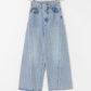 cut-off wide denim (light blue) *JP