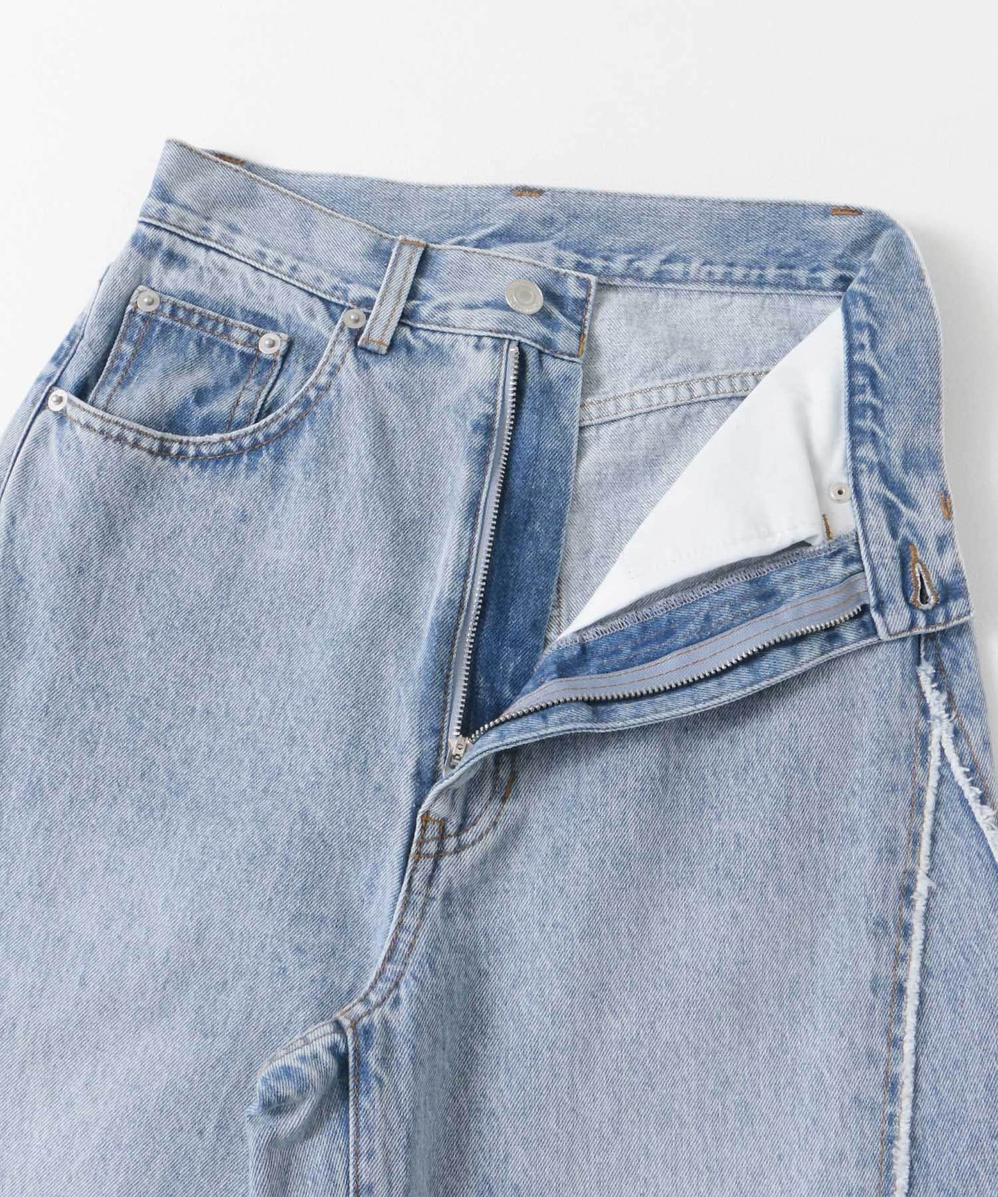 cut-off wide denim (light blue) *JP