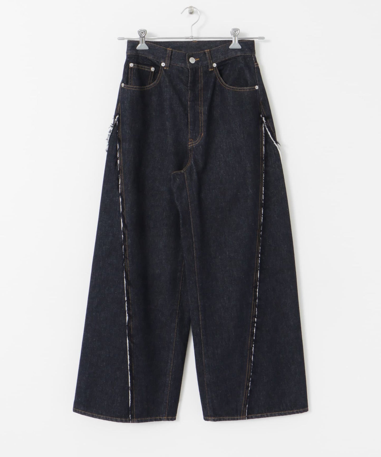 cut-off wide denim (indigo) *JP