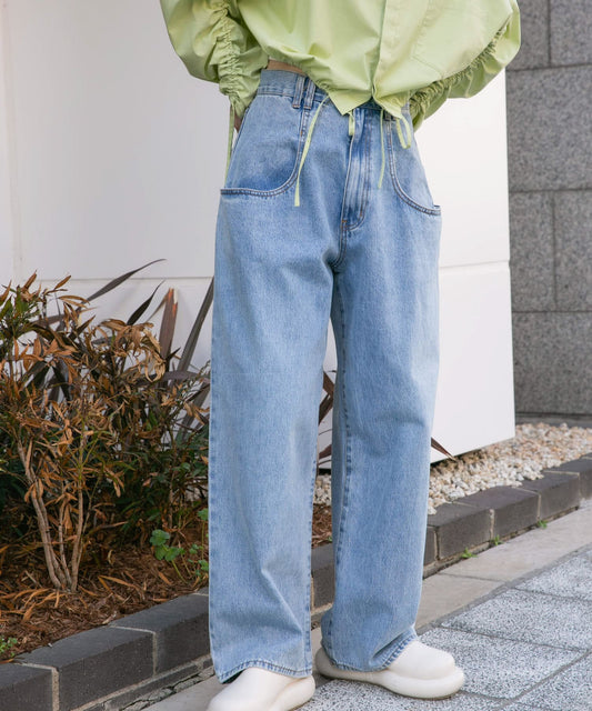 BIG pocket jeans (light blue) *JP