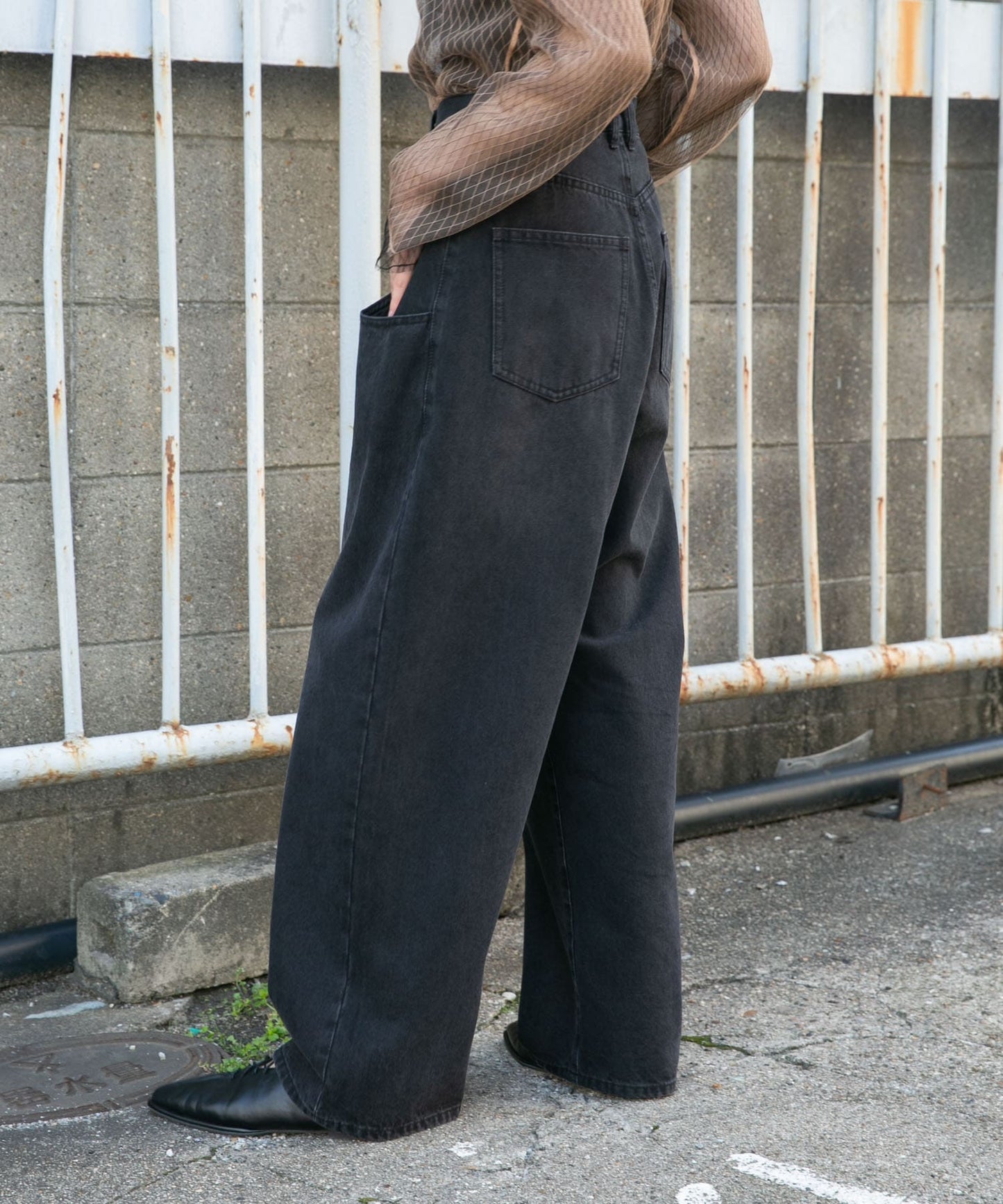 BIG pocket jeans (black) *JP