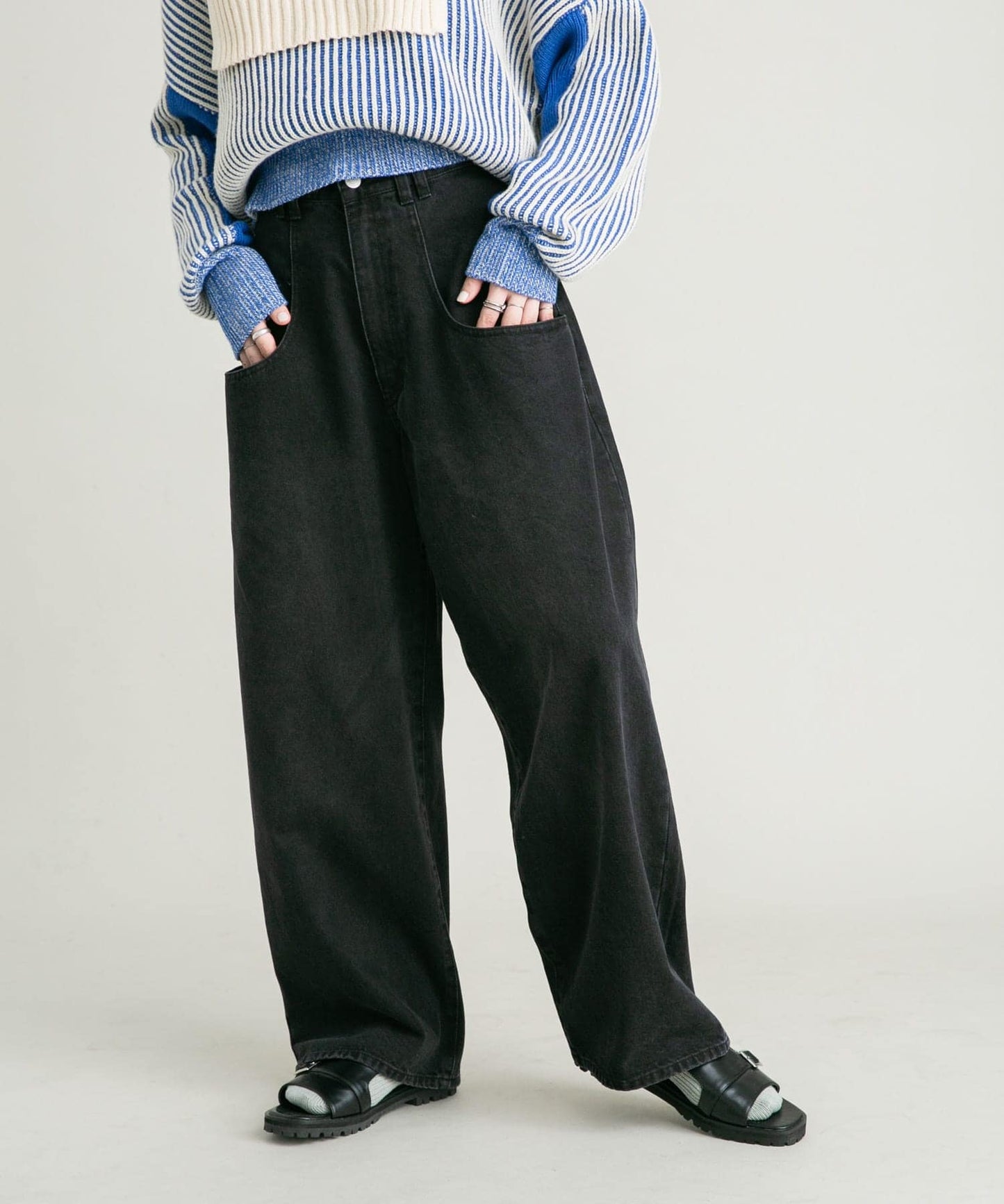 BIG pocket jeans (black) *JP