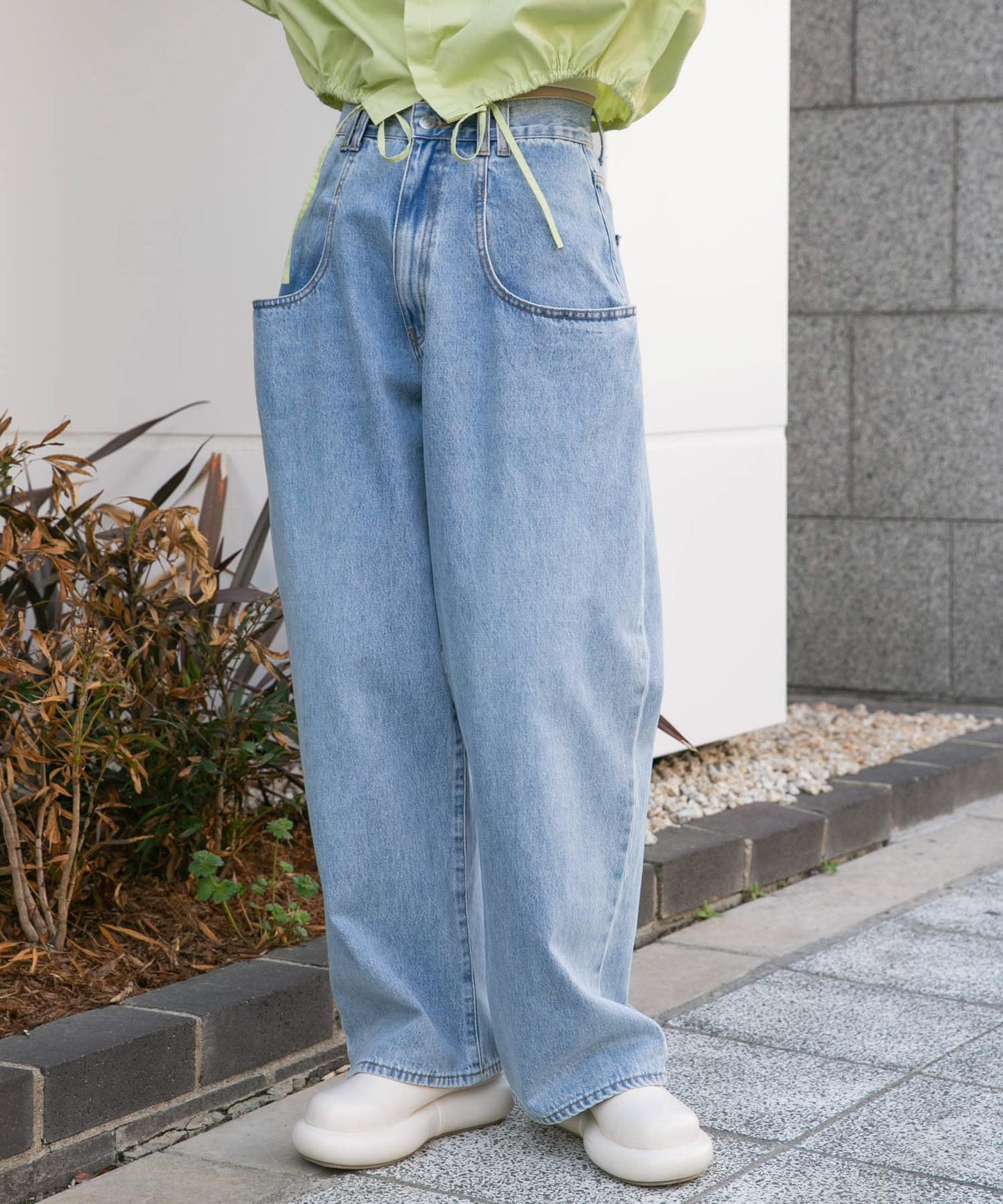 BIG pocket jeans (light blue) *JP