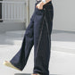 cut-off wide denim (indigo) *JP