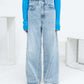 cut-off wide denim (light blue) *JP