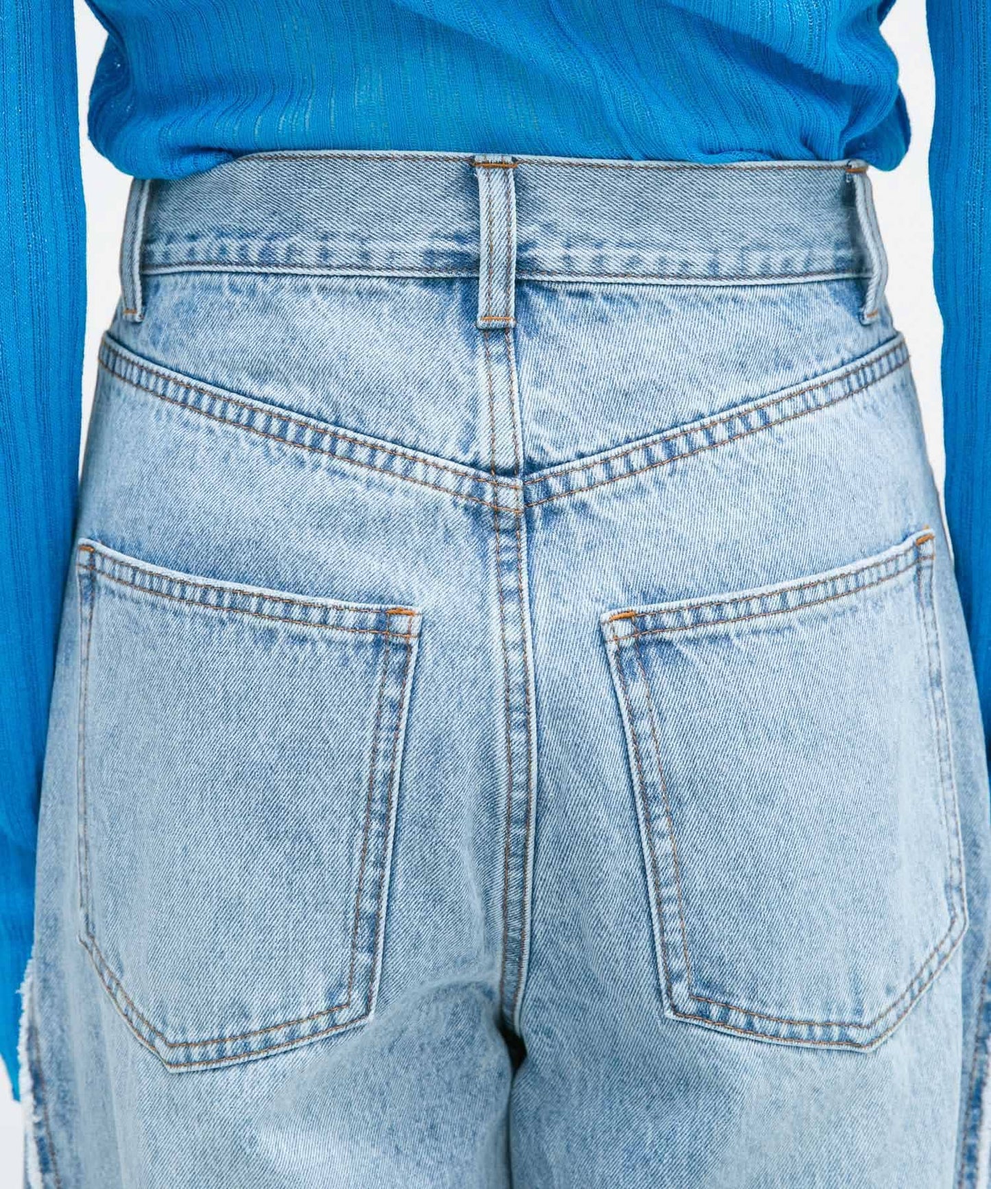 cut-off wide denim (light blue) *JP